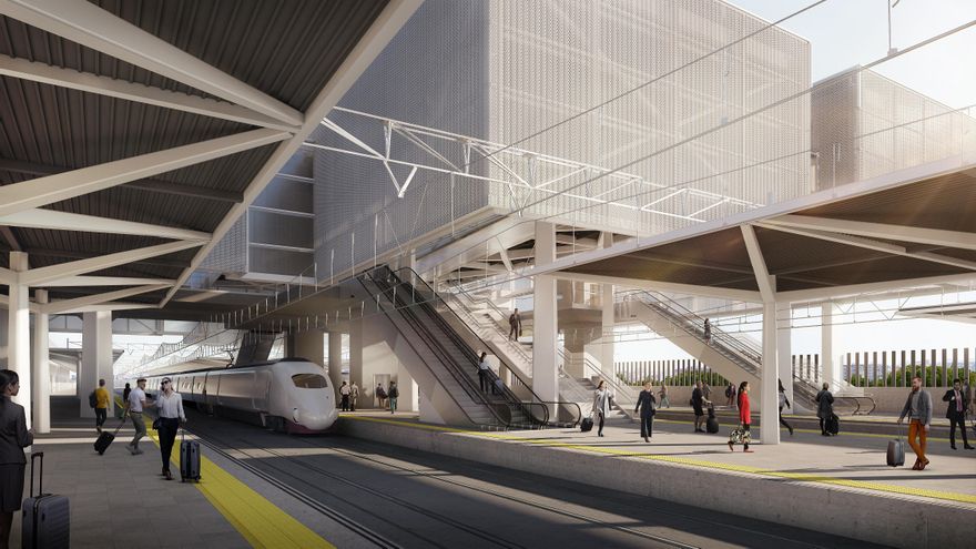 Figuración del nuevo vestíbulo de la estación  Joaquín Sorolla.