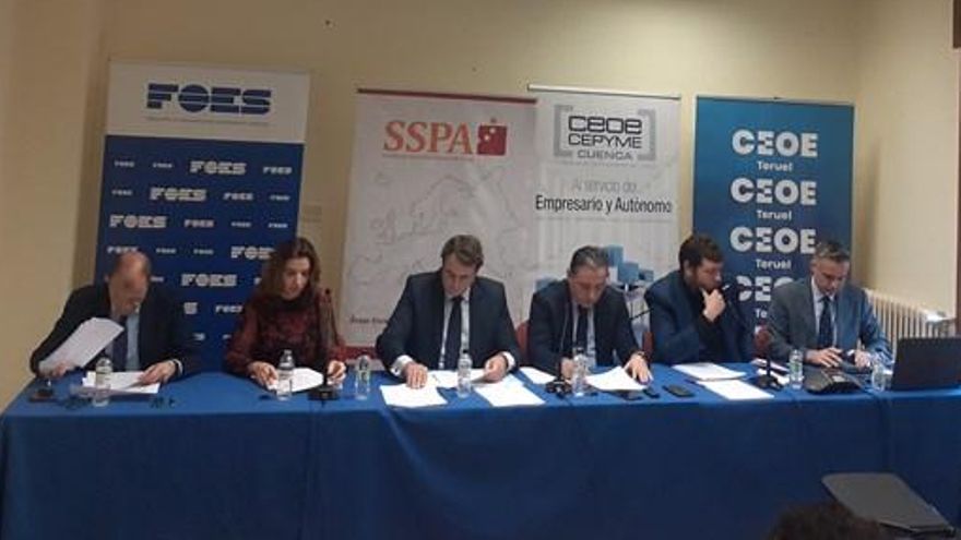 Rueda de prensa de patronales de Cuenca, Soria y Teruel