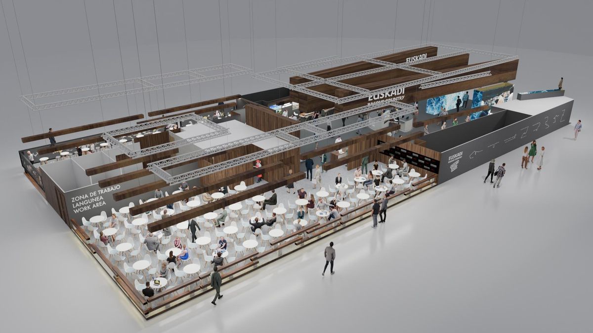 Recreación de stand de Euskadi en Fitur 2026.