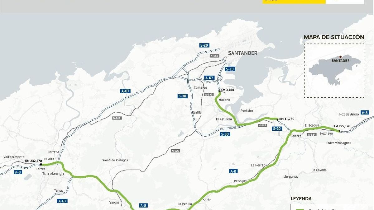 El Ministerio somete a información pública el proyecto para reducir el ruido en la A-8 y S-10 por 16,3 millones