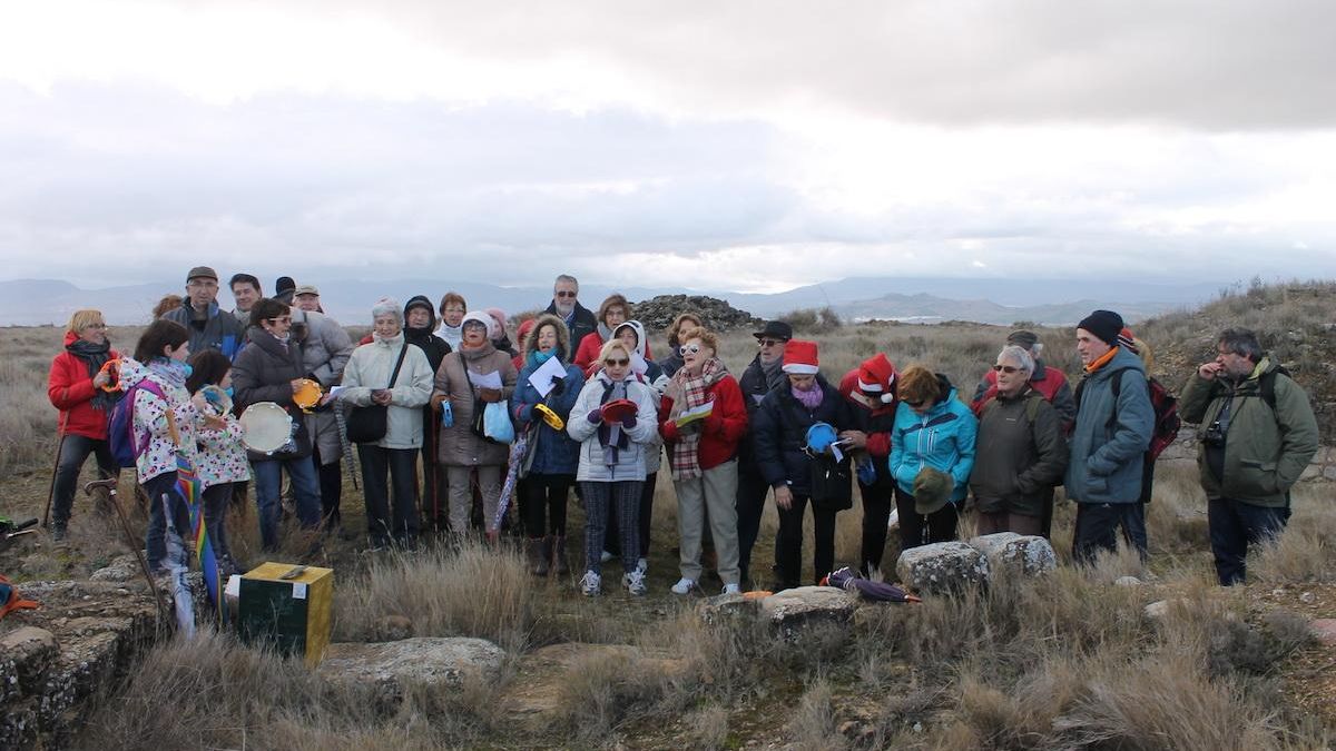 Colocación del belén del Monte Cantabria, en años anteriores