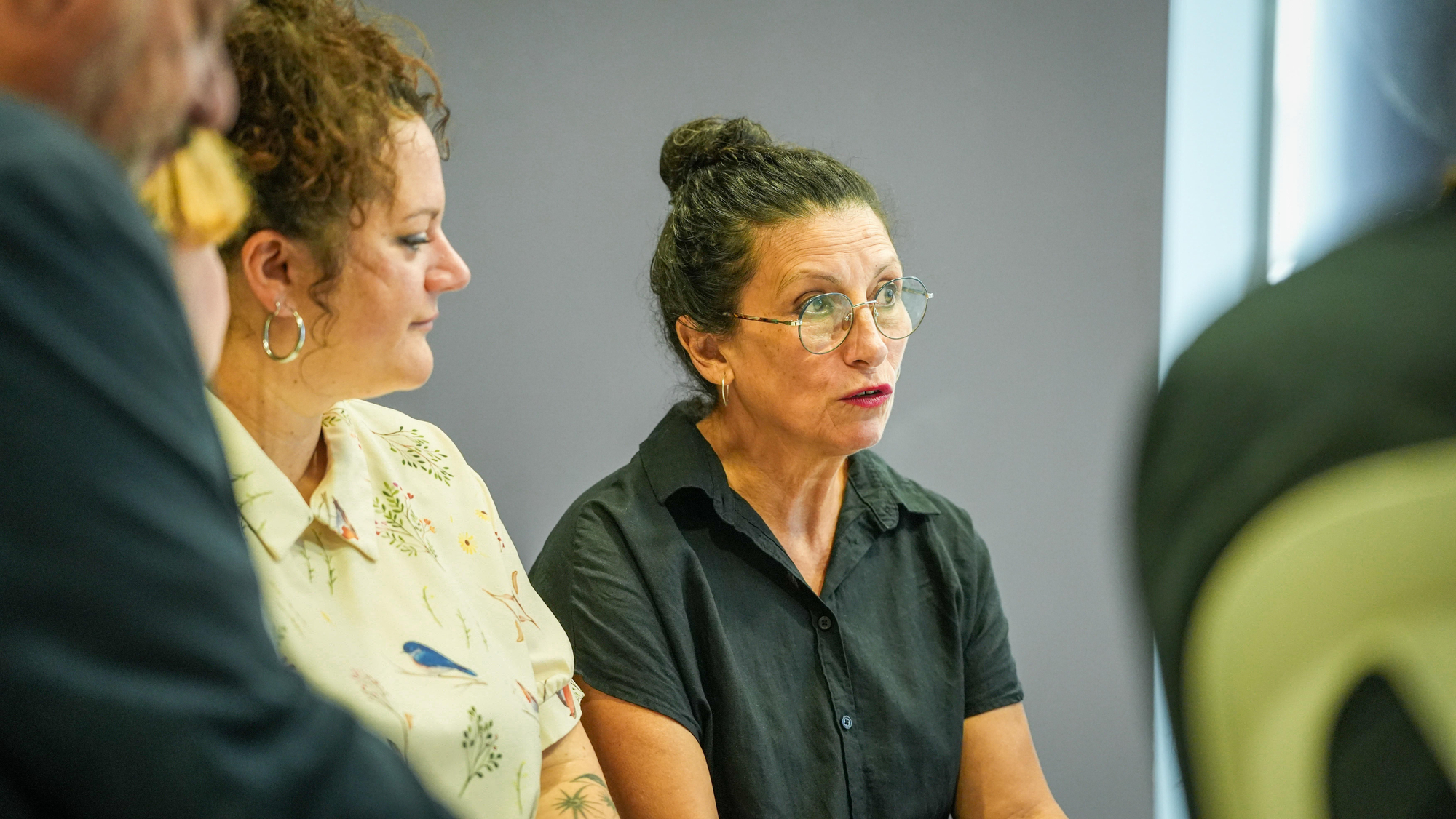 Los creadores Manuel Ruiz, Margarita Merino, Pepa Ortuño y Nieves Pedraza presentan sus proyectos desarrollados en el Teatro de la Axerquía
