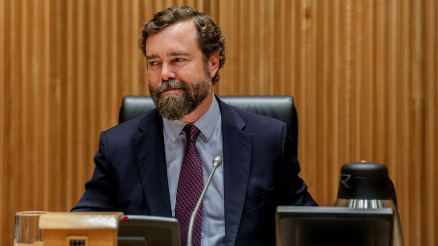 El portavoz de Vox en el Congreso, Iván Espinosa de los Monteros, interviene en la jornada ‘El Poder Judicial: el camino hacia una independencia’ en el Congreso de los Diputados