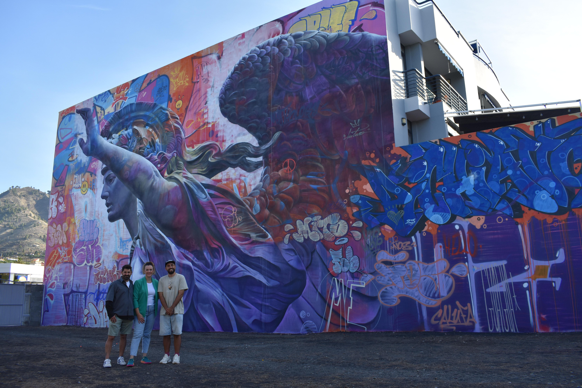 ‘The Goddess’ ya luce en el museo callejero de  Los Llanos de Aridane.