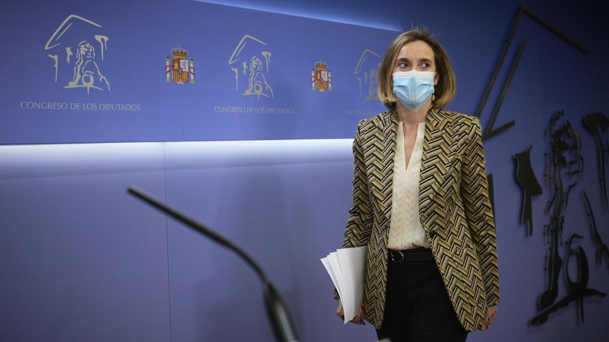 La portavoz del PP en el Congreso, Cuca Gamarra, en una rueda de prensa anterior a una Junta de Portavoces, a 11 de mayo de 2021, en el Congreso de los Diputados, Madrid, (España).