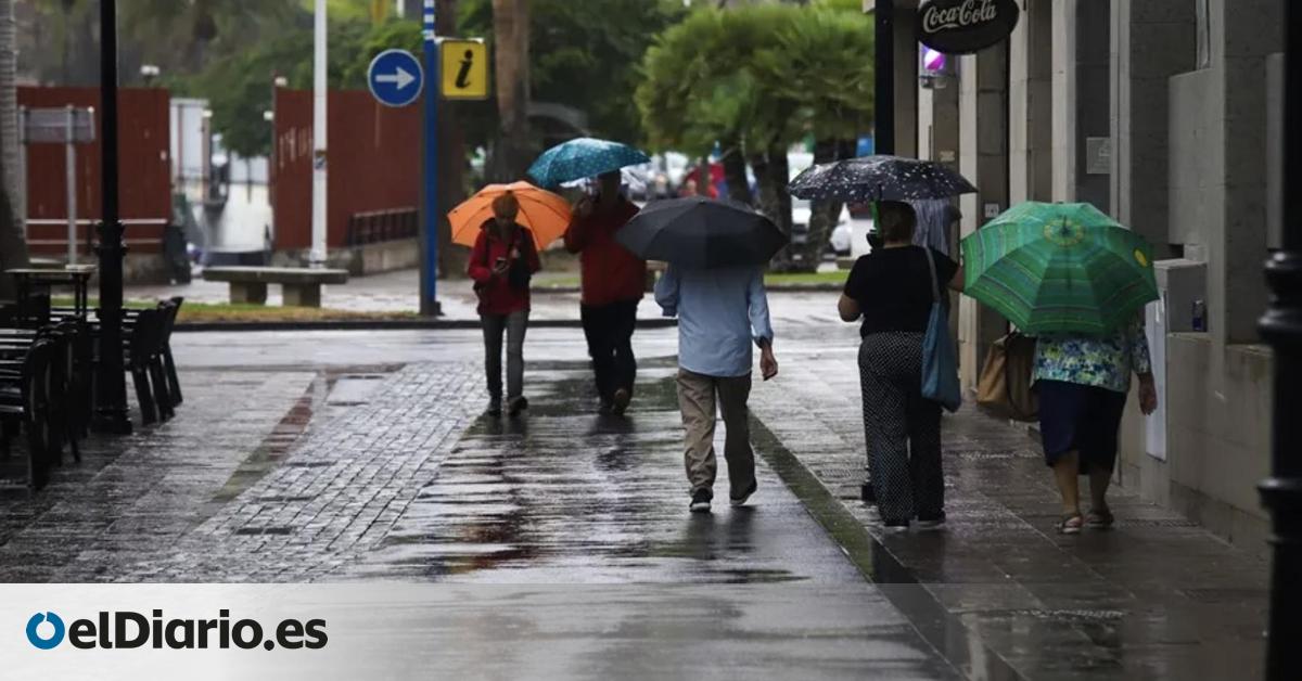 Una borrasca dejará abundantes lluvias en Canarias este martes