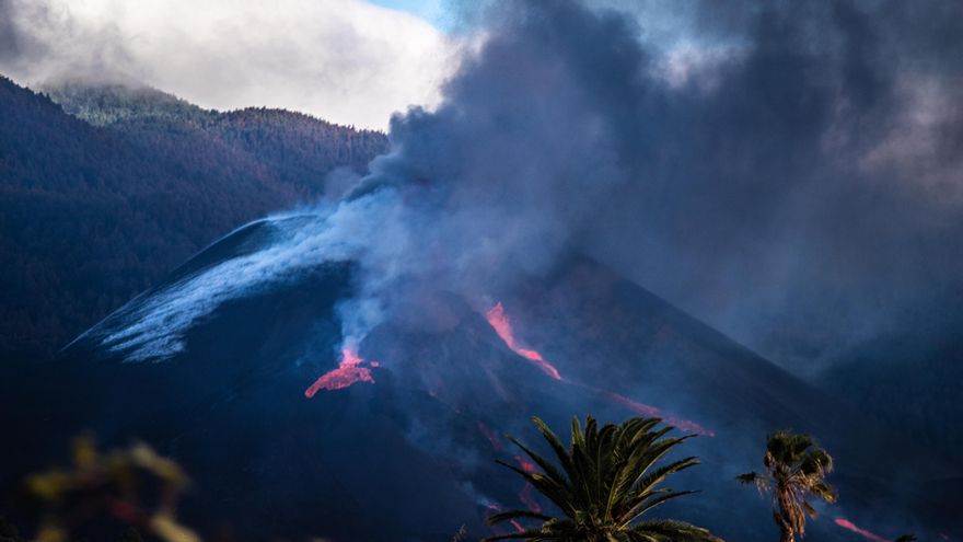 El volcán de La Palma, este lunes 25 de octubre