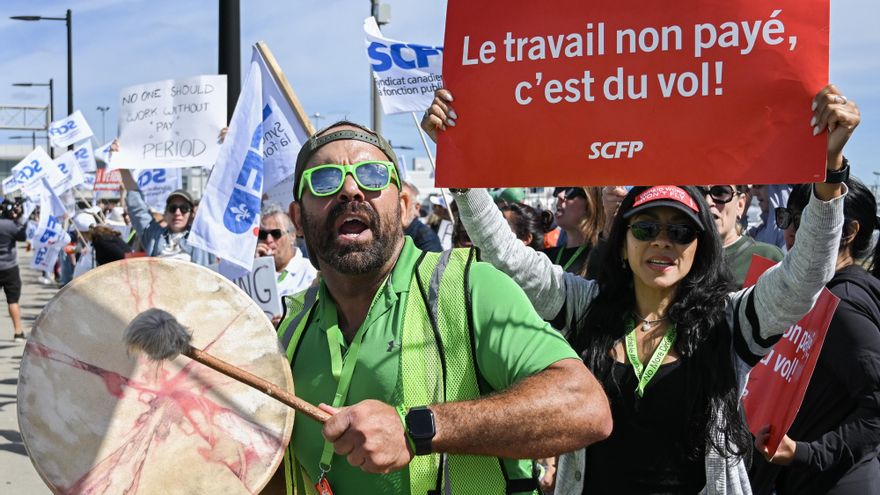 Air Canada anuncia un acuerdo provisional con sus trabajadores para acabar la huelga