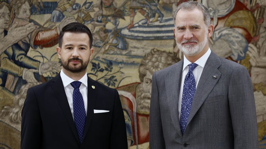 El rey recibe al presidente de Montenegro en el Palacio de la Zarzuela