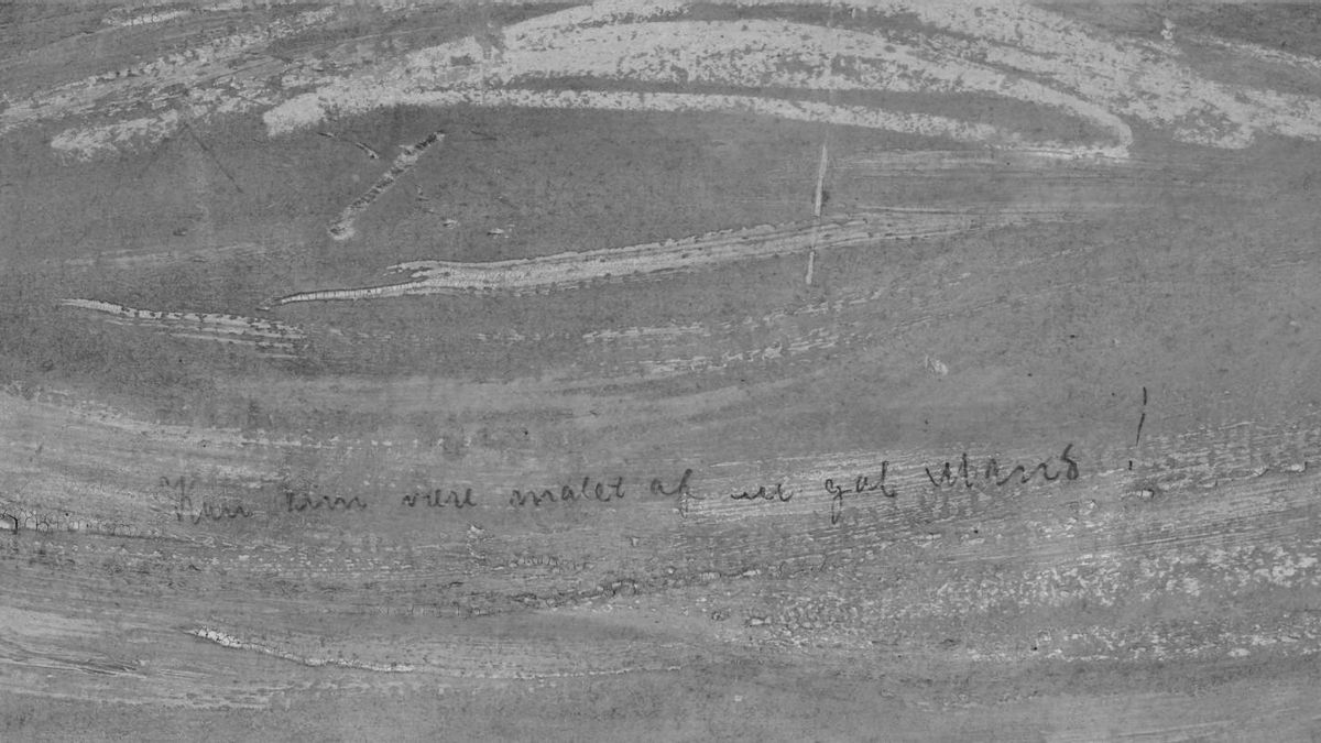 La inscripción "Solo puede haberla pintado un loco", apenas visible en la parte superior de El grito, fue durante décadas un misterio