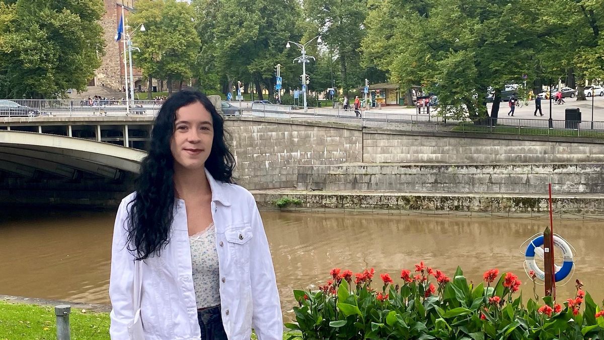 La estudiante Claudia Tato en Finlandia, en una foto cedida por ella.