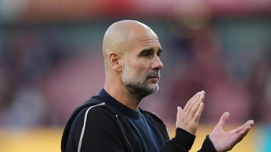 El entrenador del Manchester City, Pep Guardiola, durante un encuentro.