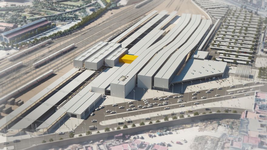 Imagen virtual de la estación Joaquín Sorolla ampliada.