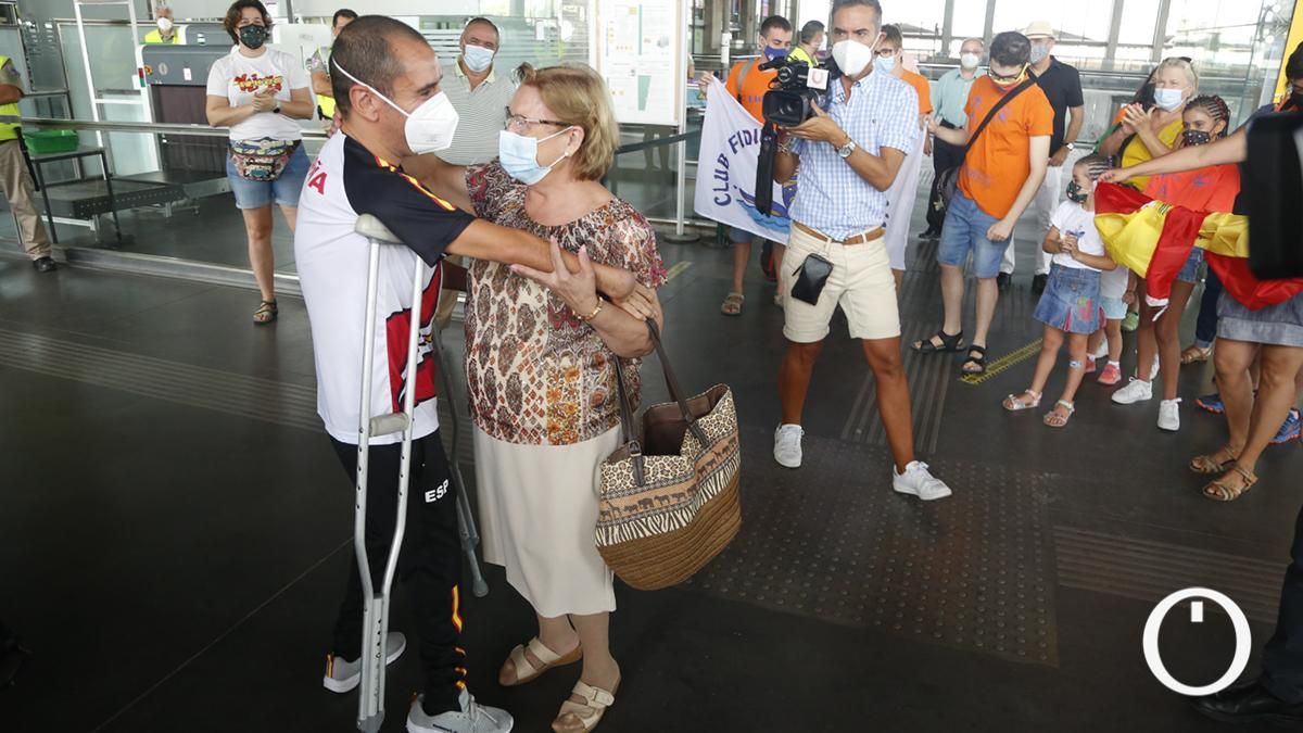Llegada a Córdoba del nadador paralímpico Miguel Angel Martínez Tajuelo tras participar en Tokio 2020
