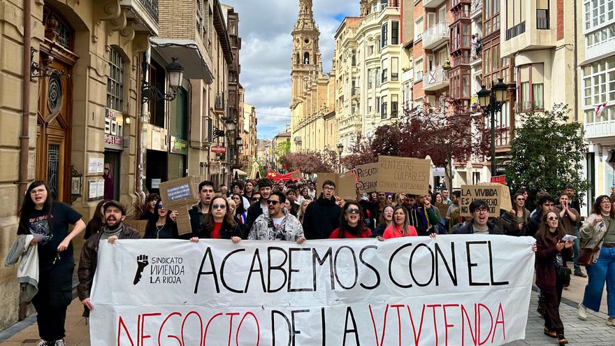 Logroño protesta contra los pisos turísticos y pide al Gobierno de La Rioja "achuchar a rentistas y especuladores"