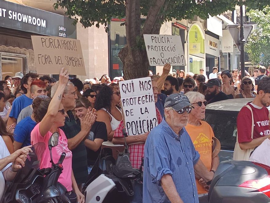 Una parte de los manifestantes
