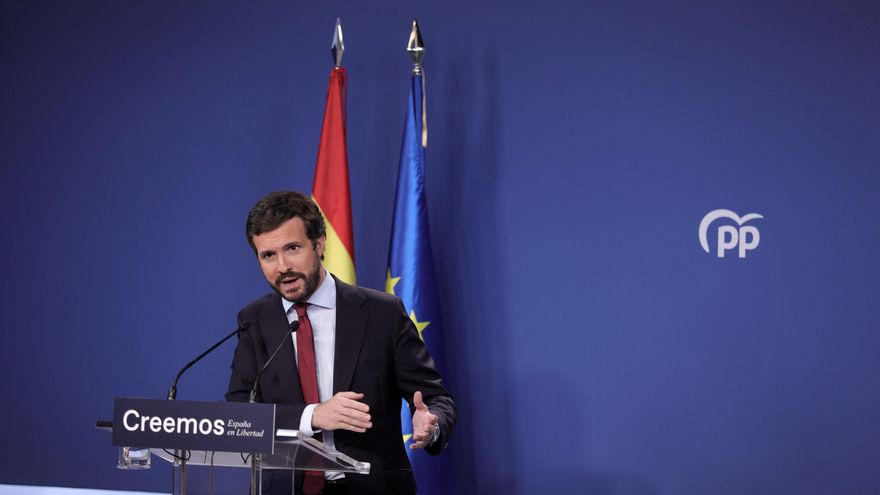 El presidente del PP, Pablo Casado.
