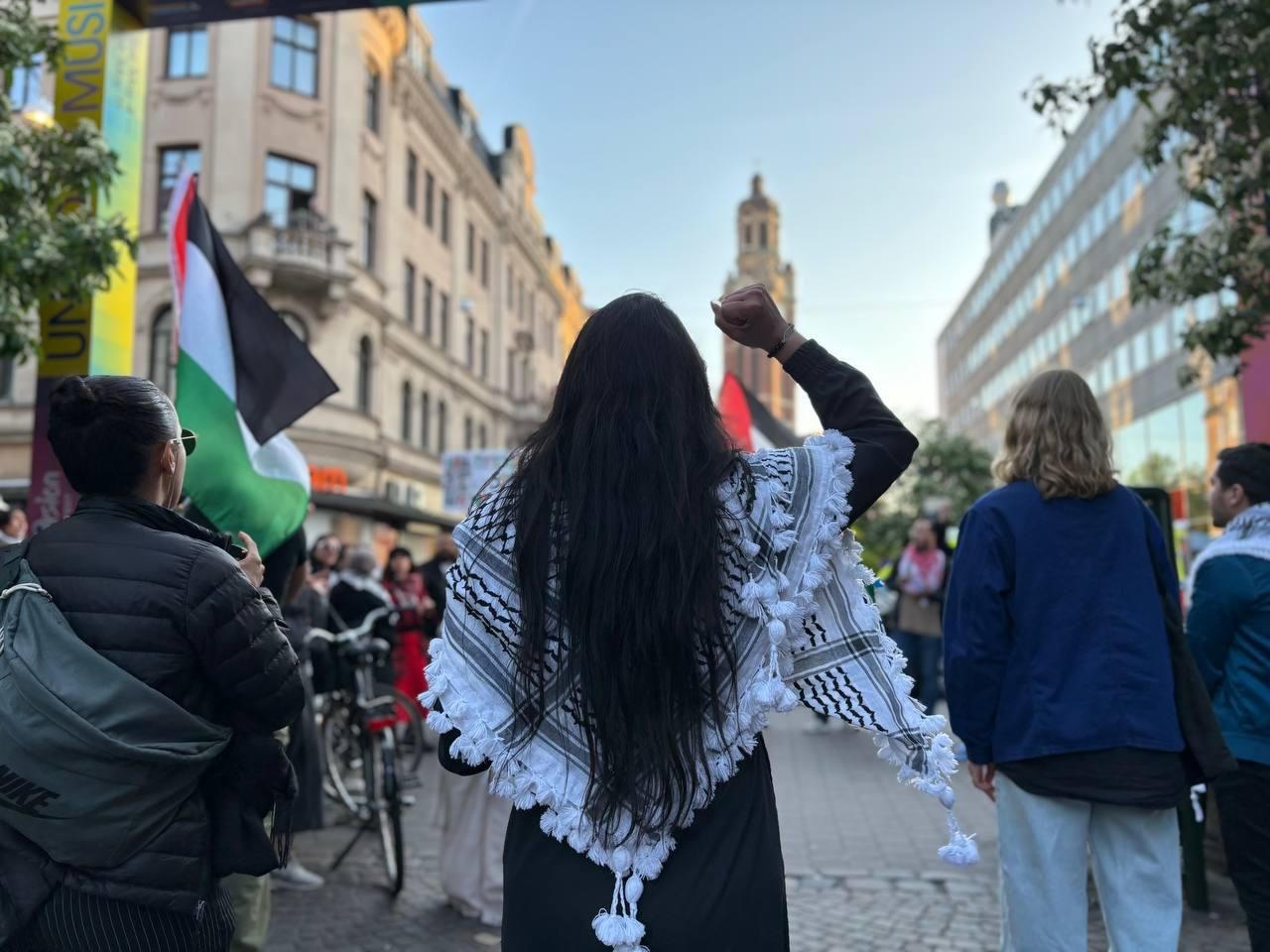 Imagen de la concentración en favor de Palestina en Malmö