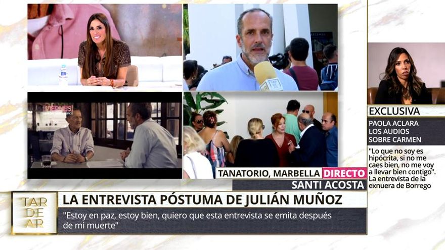 Santi Acosta avanza la entrevista póstuma a Julián Muñoz, que suscita dudas desde la propia Telecinco