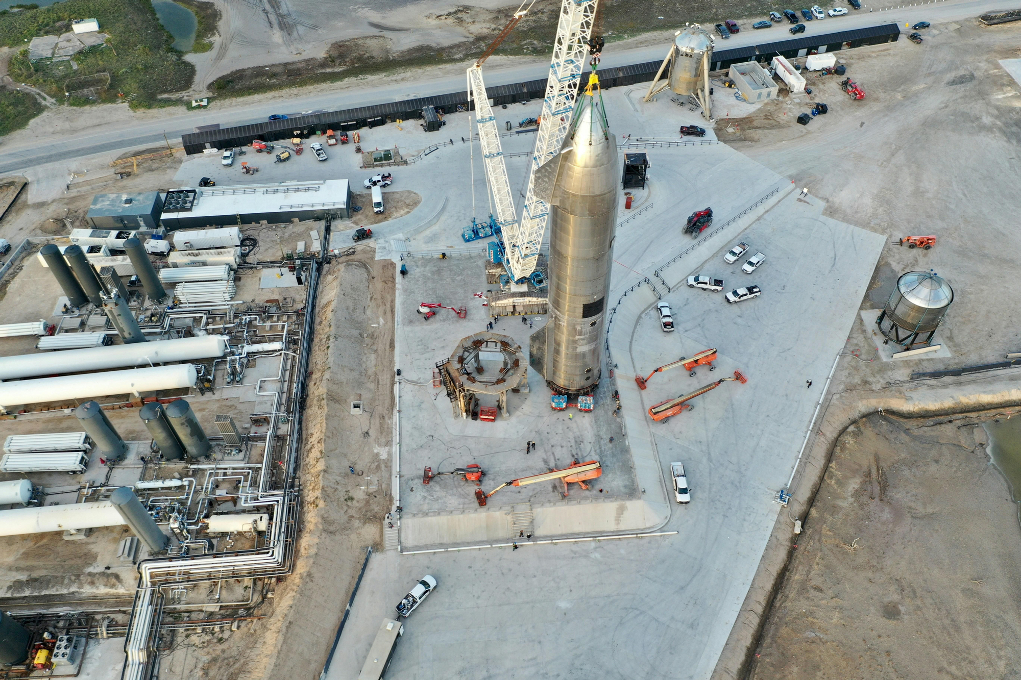 La base de SpaceX en Texas.