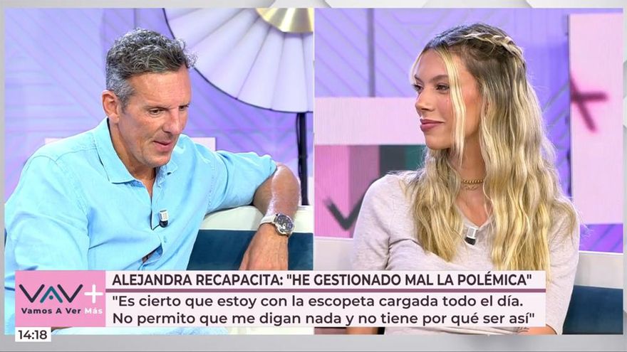 Alejandra Rubio responde a Joaquín Prat y planta cara a Lequio por sus críticas: "Eres tú el que está desubicado"