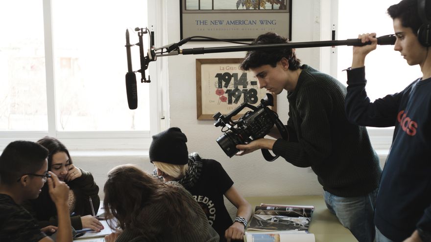 Rodaje en el aula de un proyecto que a Jonás Trueba le llevó cuatro años