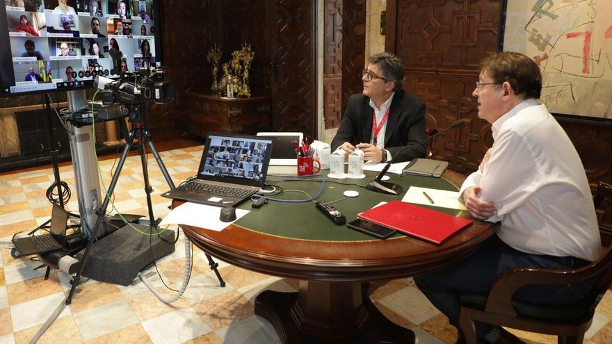 El president Ximo Puig se reúne con los presidentes de las diputaciones de Alicante, Castellón y Valencia y de la Federación Valenciana de Municipios y Provincias.