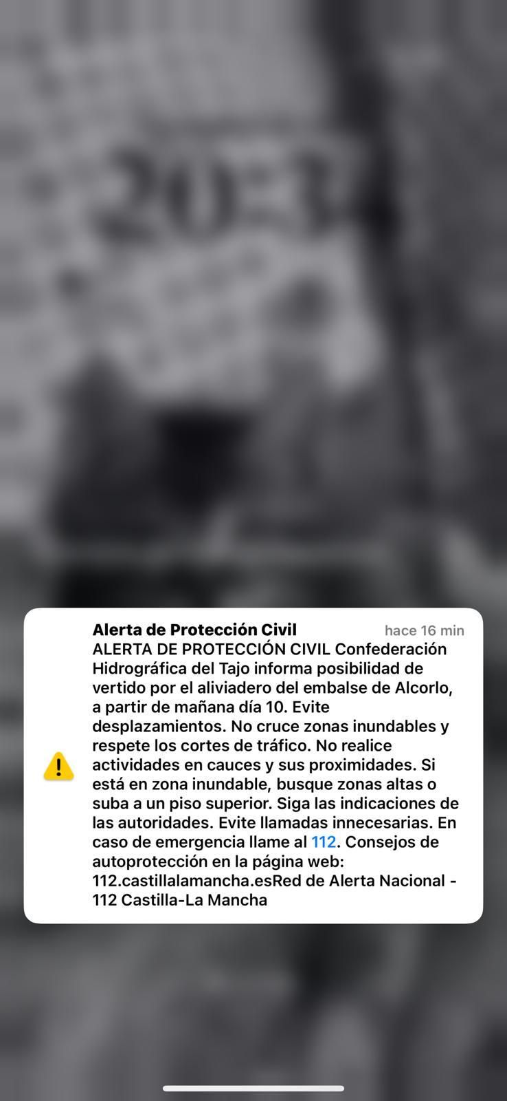 Protección Civil envía un mensaje a los vecinos de Guadalajara ante el previsible desembalse de la presa de Alcorlo