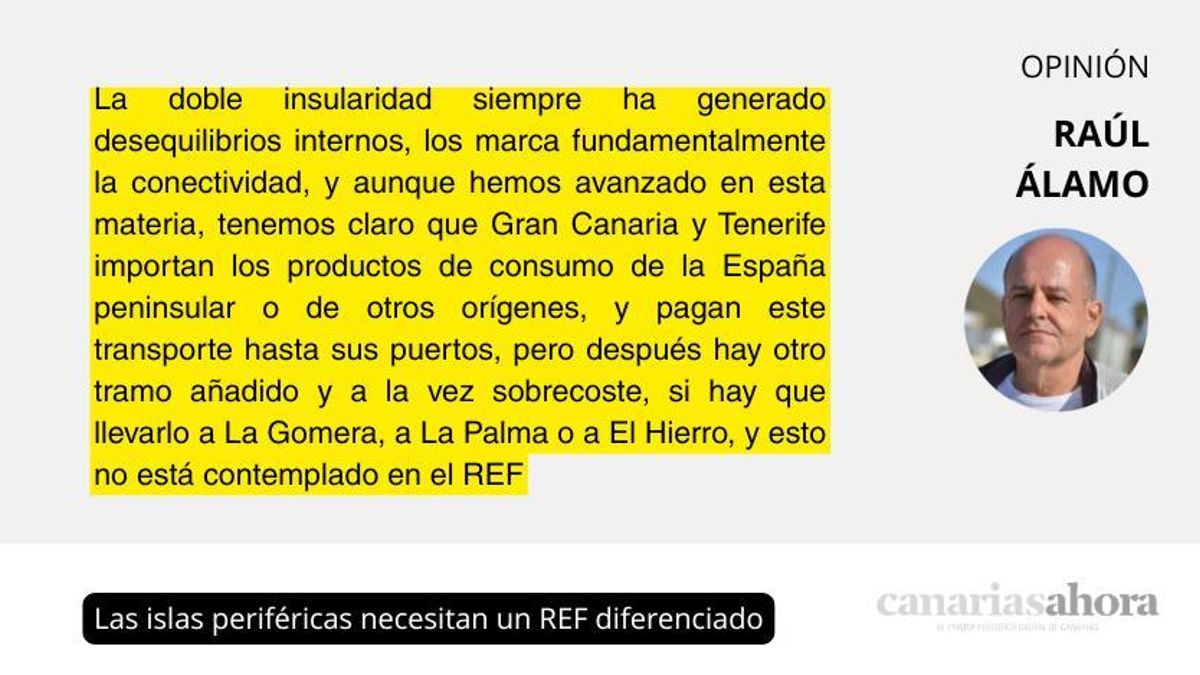 Las islas periféricas necesitan un REF diferenciado