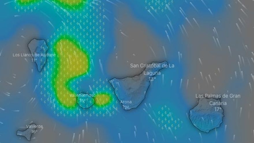 Tormentas, viento y hasta nieve: el tiempo previsto en Canarias para los próximos días