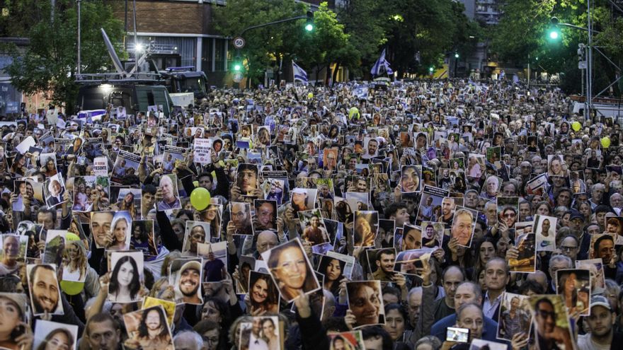 Masivo acto en Buenos Aires a un año del ataque de Hamas: exigieron el regreso con vida de los secuestrados