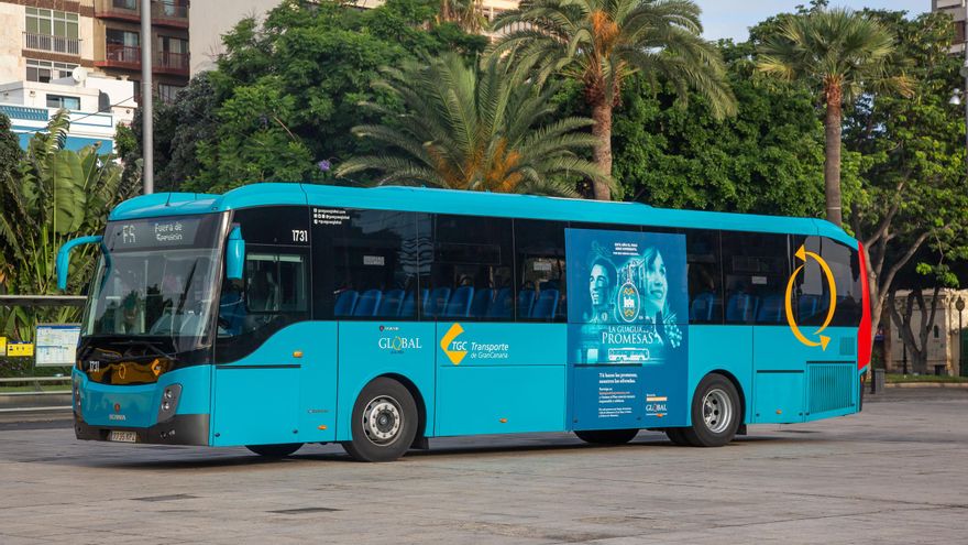 La Guagua de las Promesas de Global llevará a Teror deseos y ofrendas de los feligreses que no suban a ver a la virgen