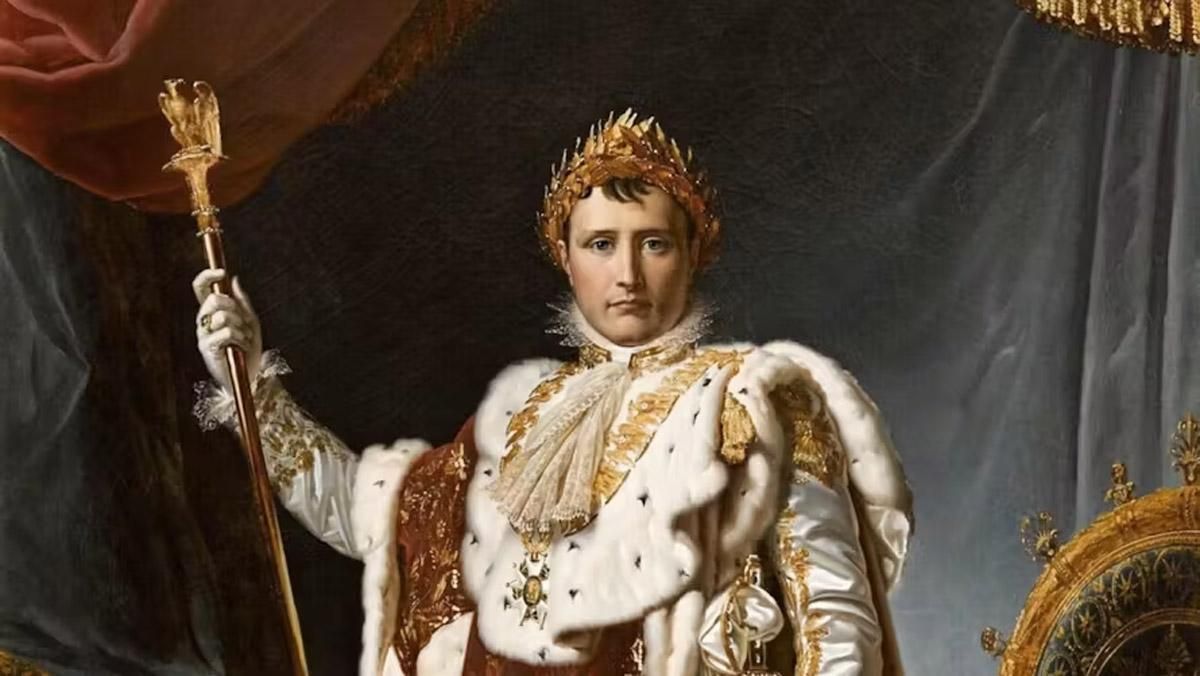 Napoleón Bonaparte en ropaje de coronación.