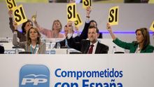 Mariano Rajoy y María Dolores de Cospedal, durante el 17º Congreso del PP.