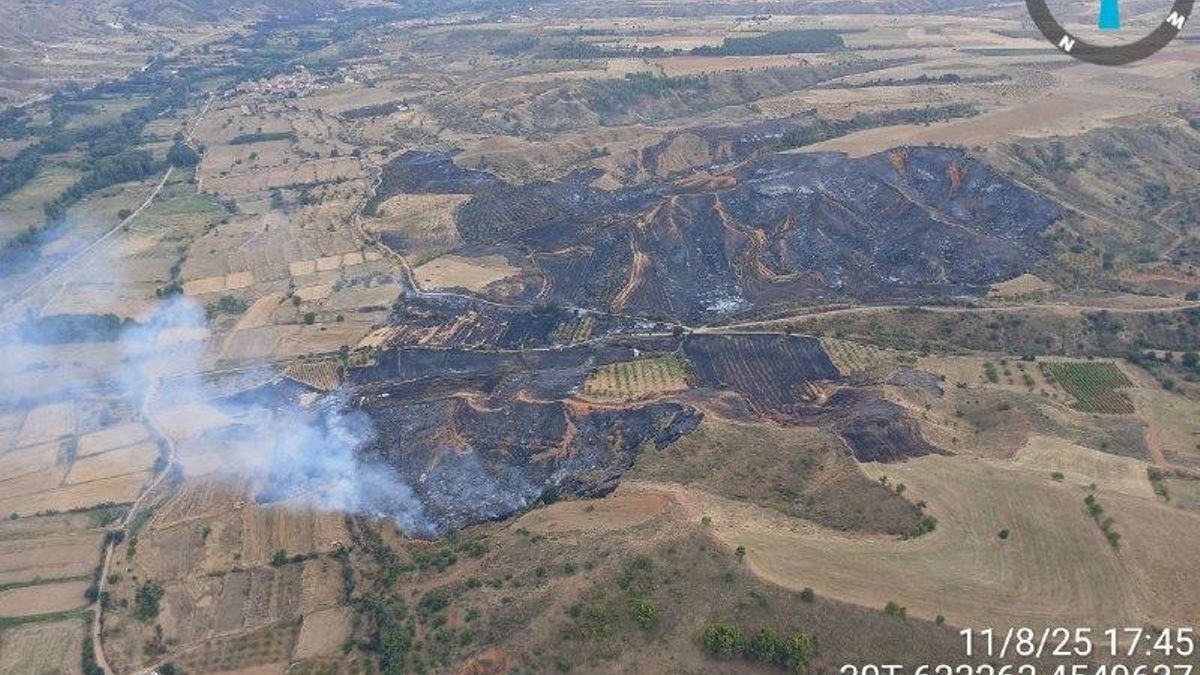 Incendio de Daroca este lunes