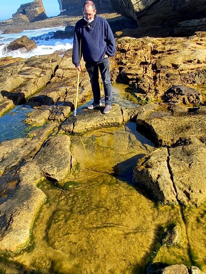 Cantera de piedras de moler y sillería en Galizano (Cantabria).