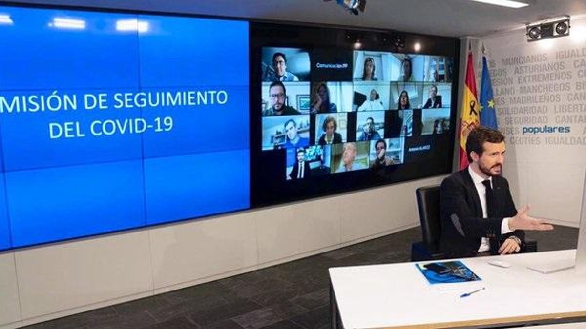 Casado echa en cara a Sánchez que no actúe de forma eficaz para evitar el contagio de sanitarios