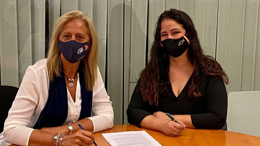 Imagen del acuerdo entre PP y Vox en Bormujos