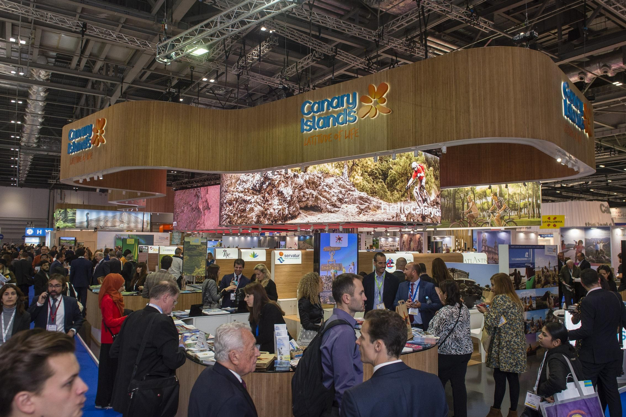 Pabellón de Canarias en la World Travel Market de Londres