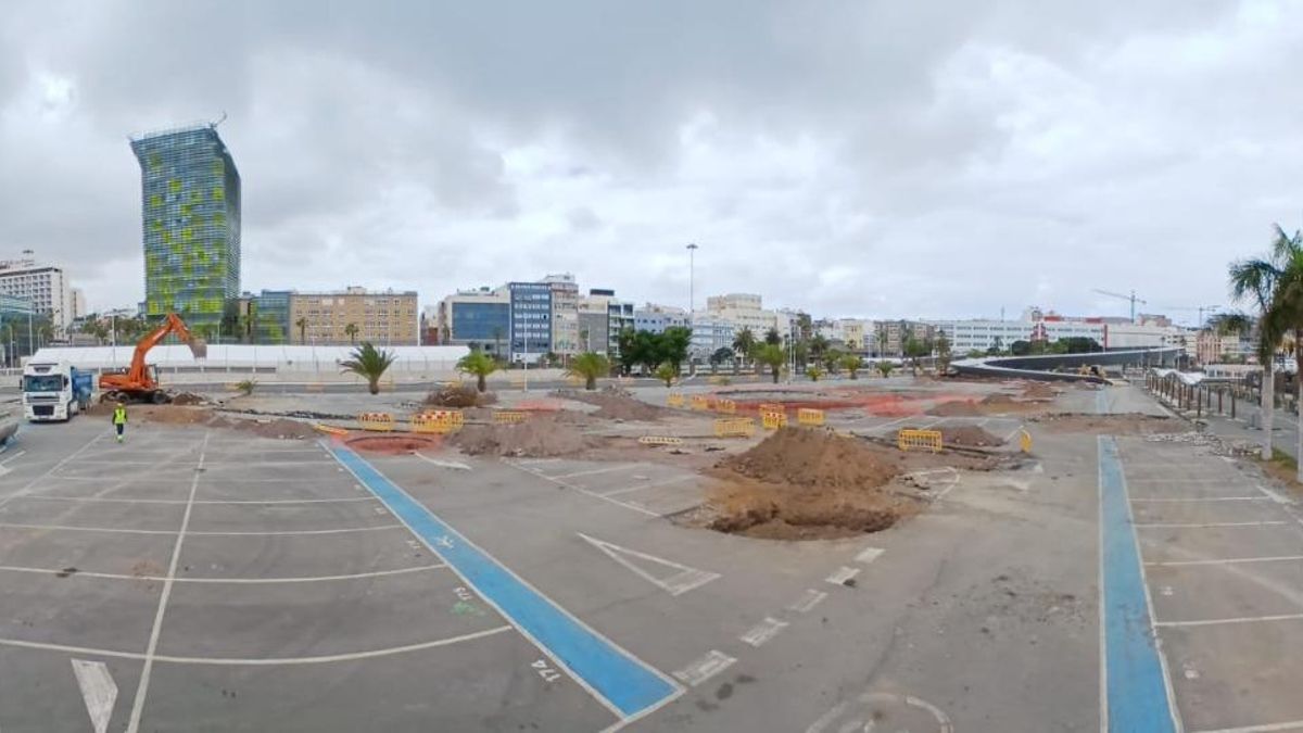 La Autoridad Portuaria de Las Palmas comienza con las demoliciones en la zona donde se ubicará el futuro parque urbano del Puerto