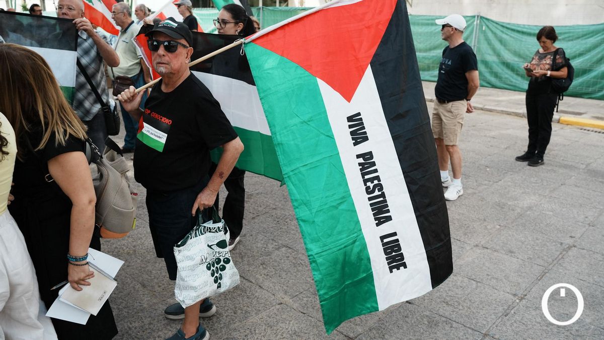 Concentración de las iniciativas solidarias con Palestina de Córdoba.