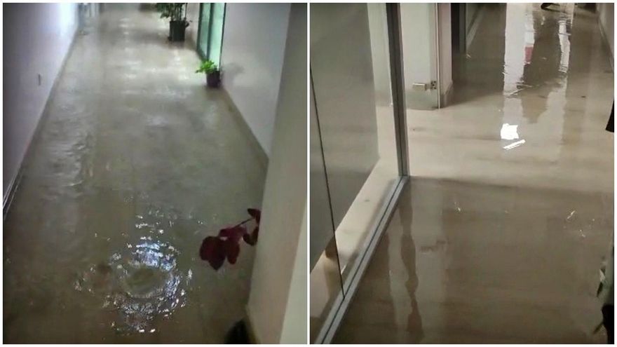 Diluvio interior en las instalaciones recién estrenadas de los servicios sociales para familias en Tetuán y Hortaleza