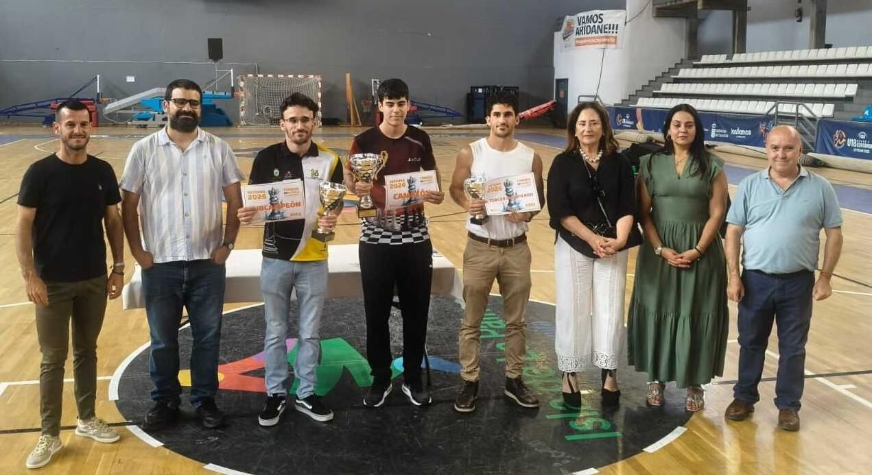 Podio del Torneo de Ajedrez de las fiestas de La Patrona 2026 de Los Llanos de Aridane.