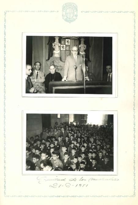 Imagen del archivo municipal con imágenes del día de la inauguración de La Ciudad de los Muchachos de Barcelona