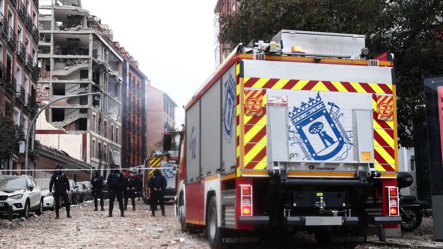 Cuatro fallecidos tras una fuerte explosión en un edificio en pleno centro de Madrid
