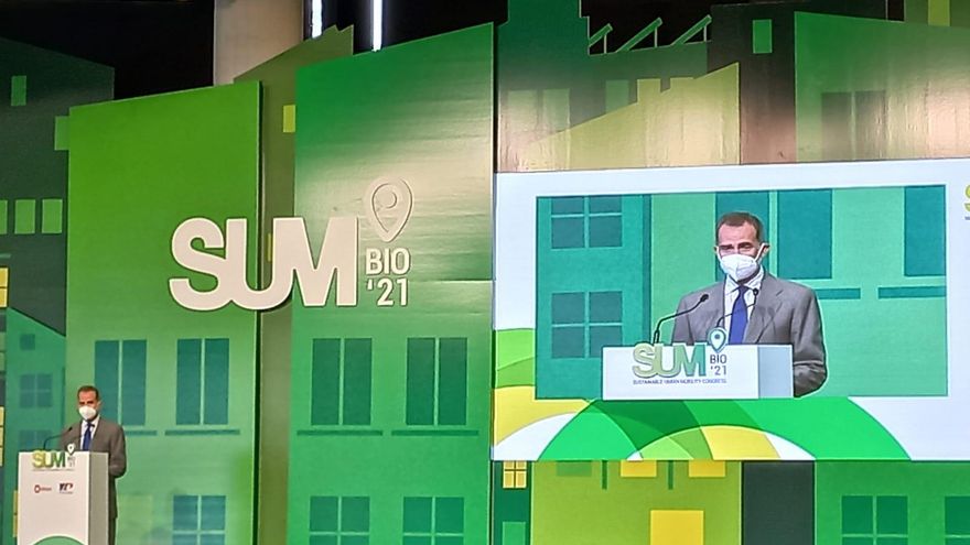 El rey Felipe VI durante el Congreso de Movilidad SUM Bilbao