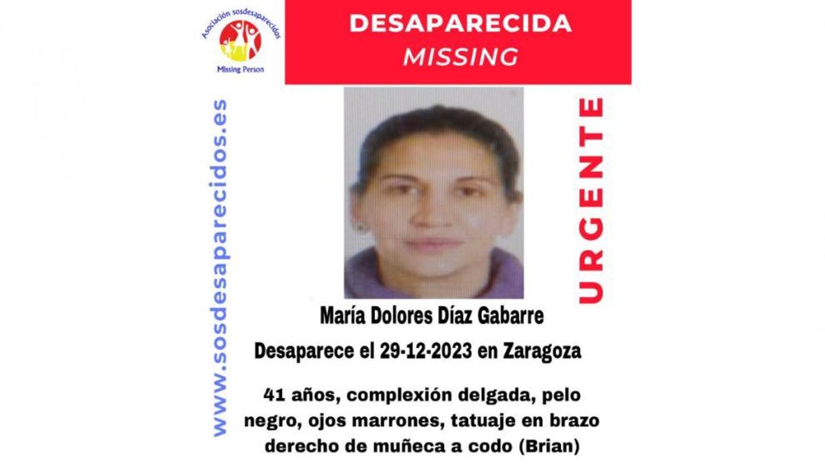 Cártel desaparición Maria Dolores Díaz