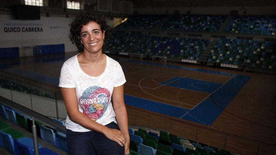 Alicia Cebrián, en la cancha del Quico Cabrera