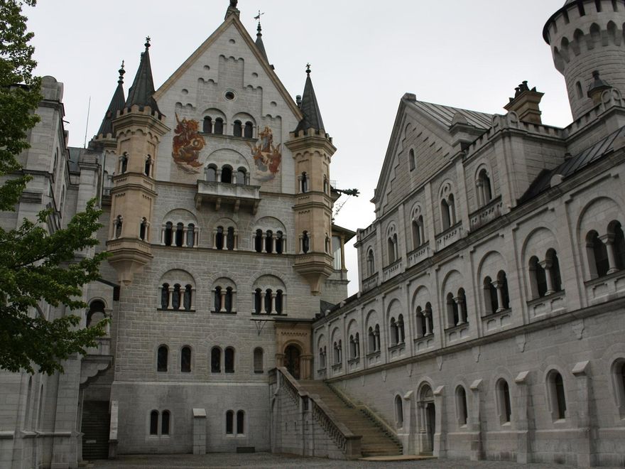 Patio del Castillo de Neuschwanstein.