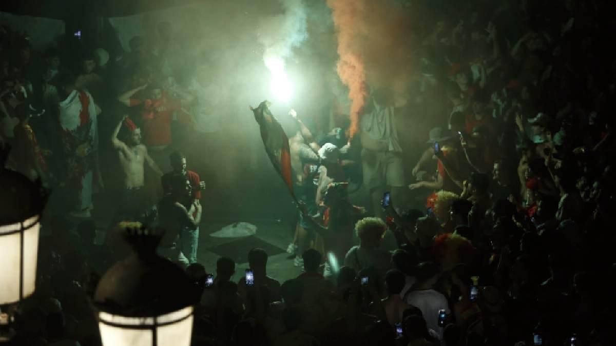 La celebración de los cordobeses en Las Tendillas tras el triunfo de España, en imágenes